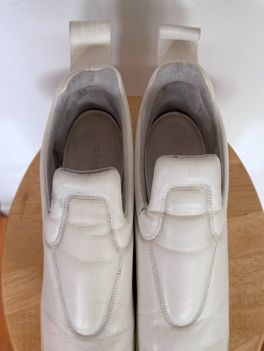 Celine Phoebe Philo White Leather Platform Slip-On Sneakers EU 40 - Picture 4 of 13
